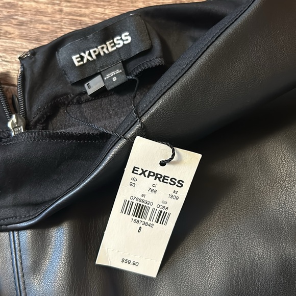 NEW High Waist Express Leather Pencil Skirt - Picture 2 of 3